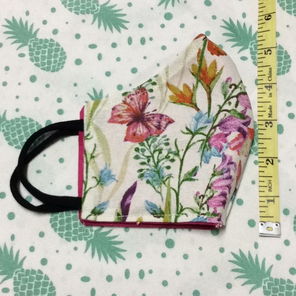 Rustic floral butterfly face mask handmade - Picture 7 of 7